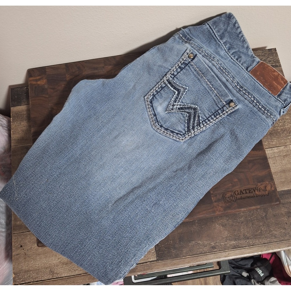 Maurices Women's Jeans 13/14 X-Short Bootcut Flared Embroidered Pocket